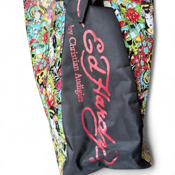 Ed Hardy by Christian Audigier Geisha Skull Tote 🖤🎴🔥 - Picture 2 of 5